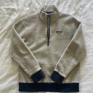 Patagonia Men’s Woolyester Fleece Pullover - Oatmeal Heather, Medium EUC